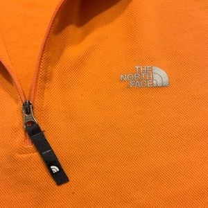 Size M North Face orange half-zip sweater